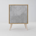 CONCRETE ZIG ZAG Sideboard mit 1 Tür in Eiche-Optik