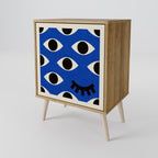 GEOMETRIC EYES Sideboard mit 1 Tür in Eiche-Optik