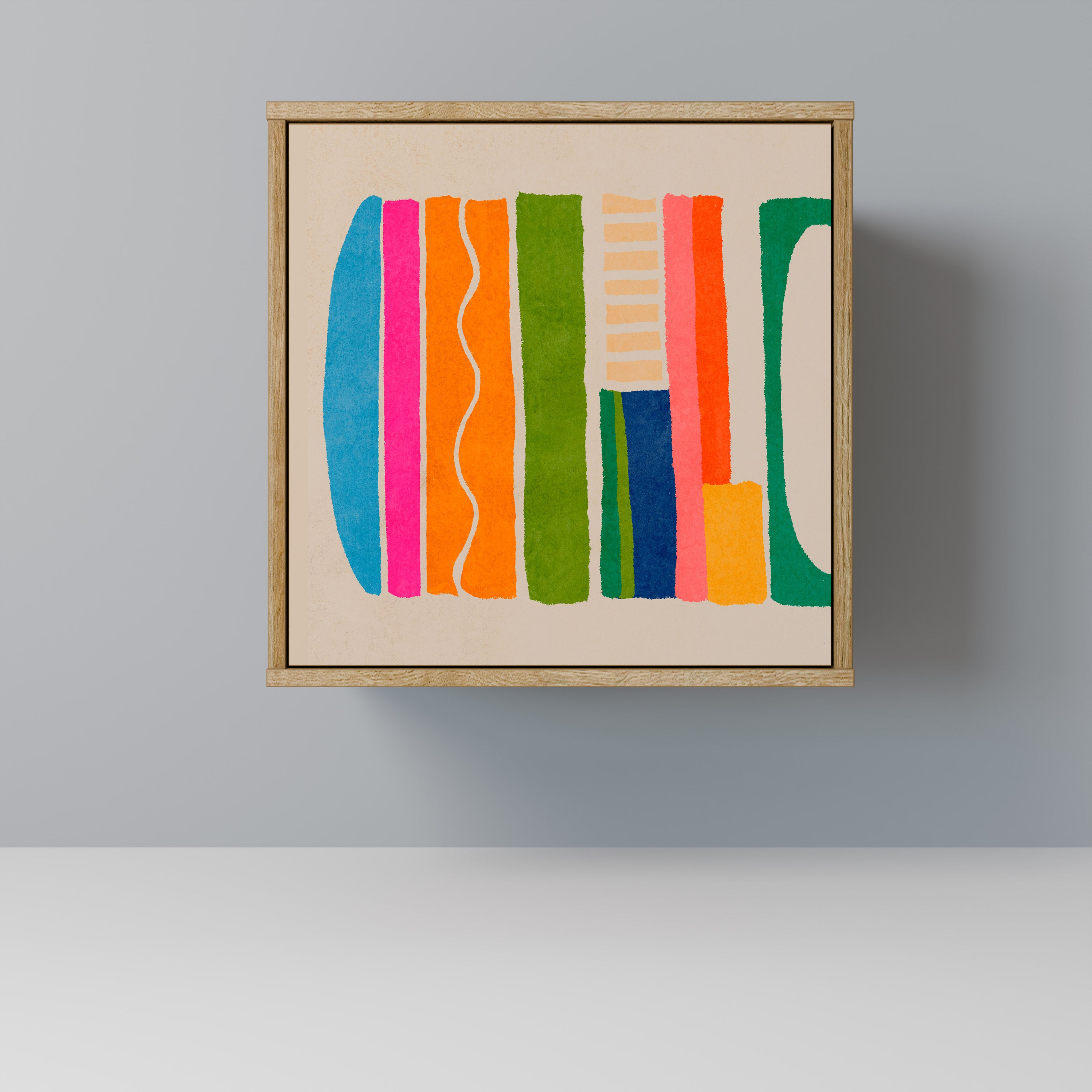 GEOMETRIC SHINE Sideboard mit 1 Tür in Eiche-Optik