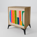 GEOMETRIC SHINE Sideboard mit 1 Tür in Eiche-Optik