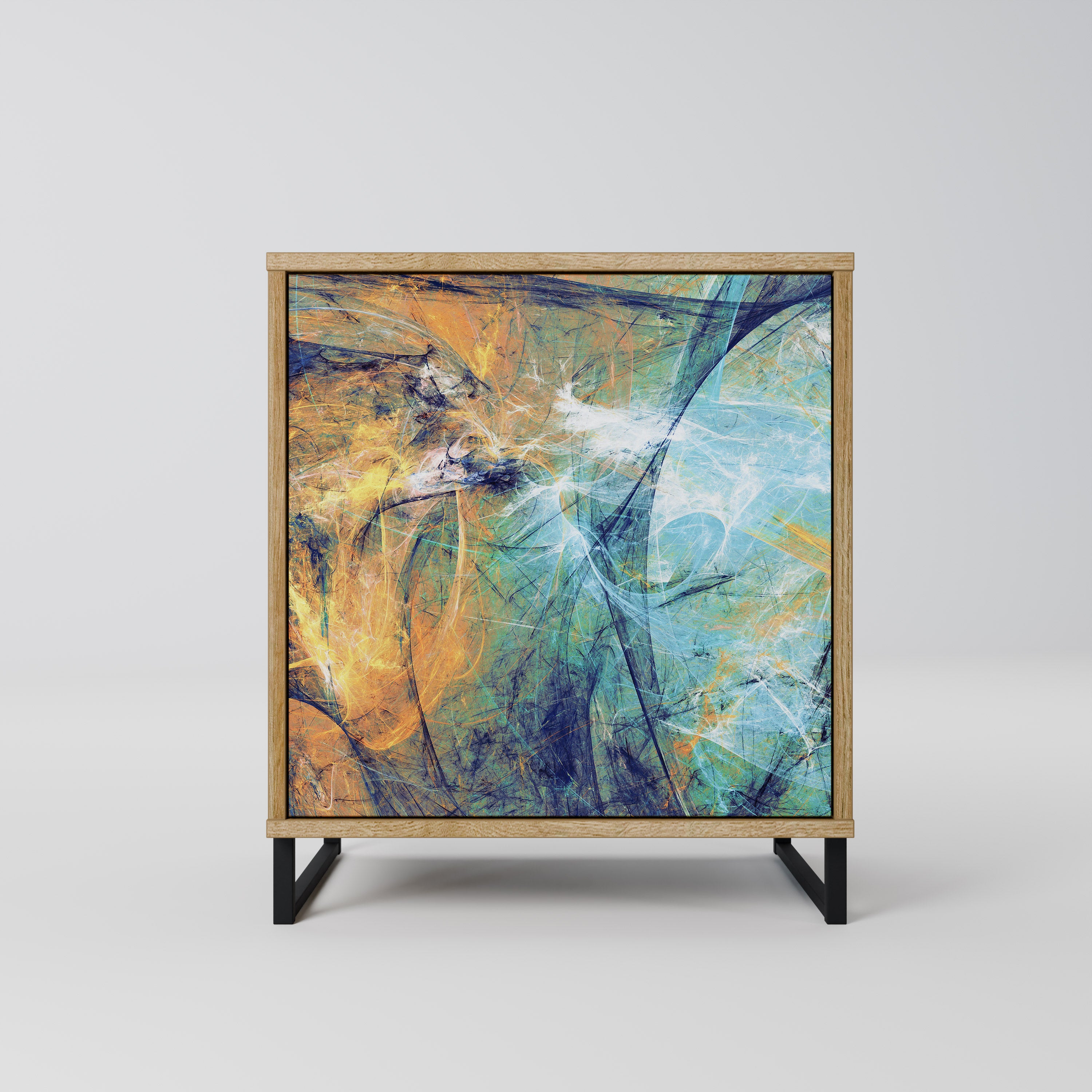 ABSTRACT THOUGHTS Sideboard mit 1 Tür in Eiche-Optik