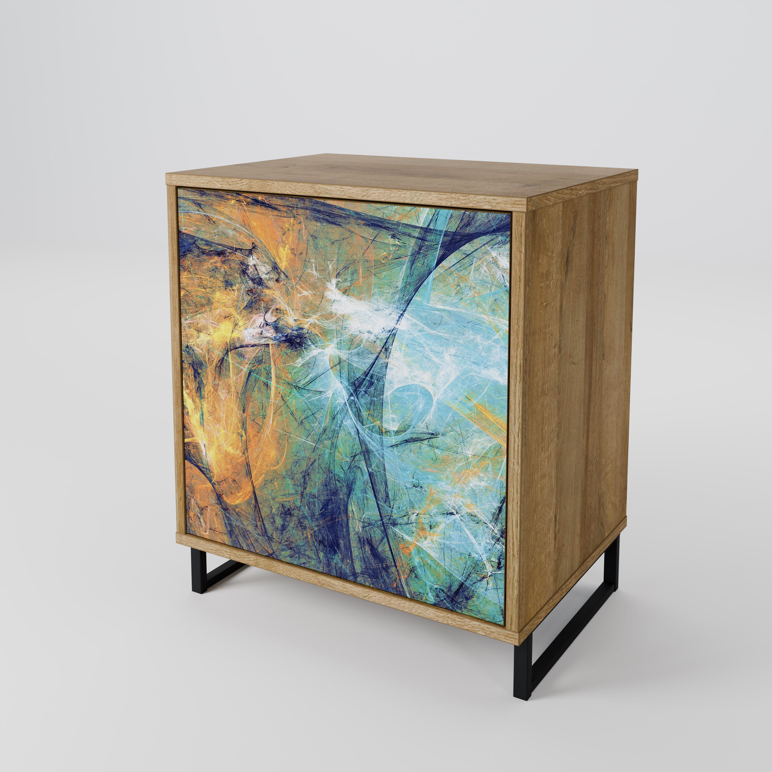 ABSTRACT THOUGHTS Sideboard mit 1 Tür in Eiche-Optik