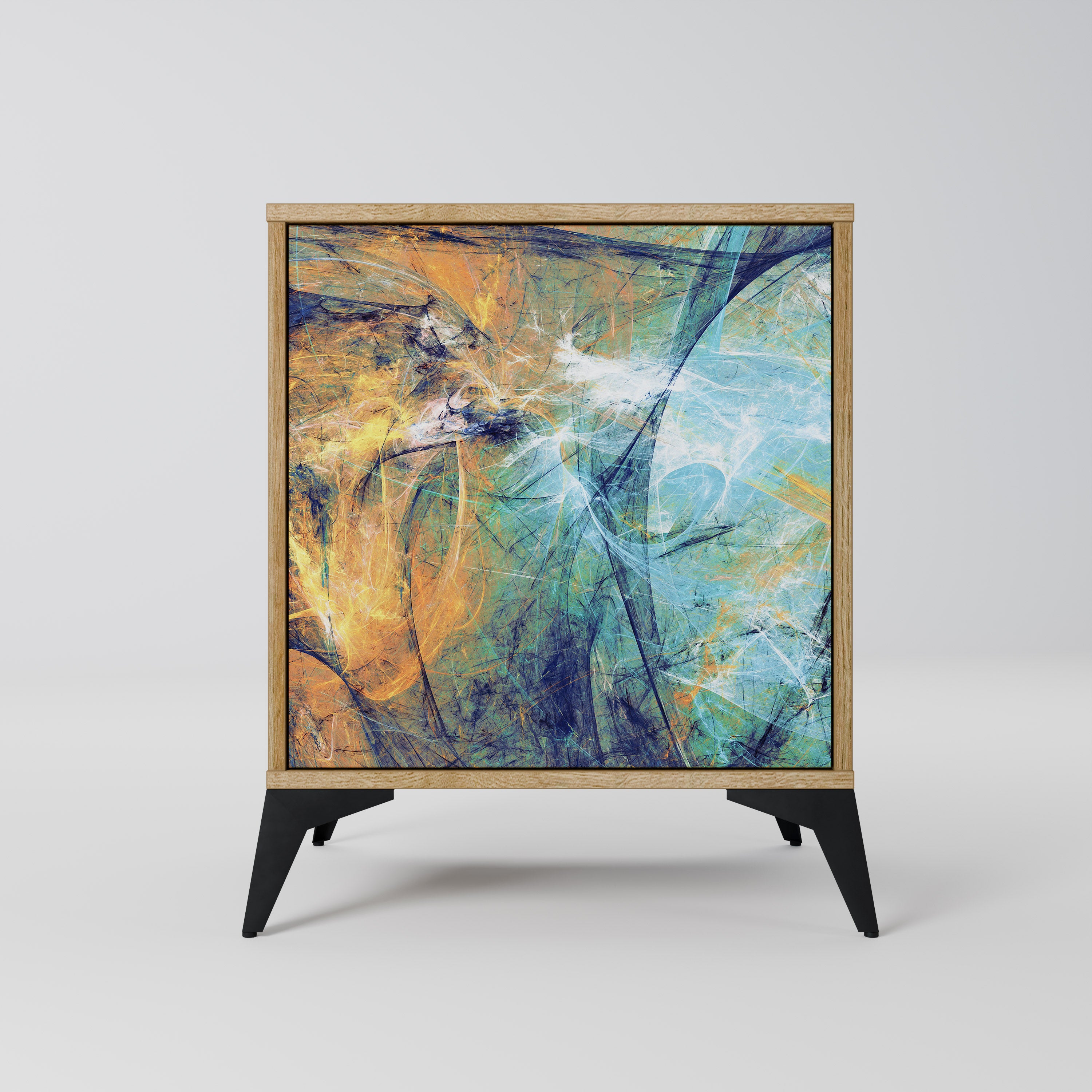 ABSTRACT THOUGHTS Sideboard mit 1 Tür in Eiche-Optik