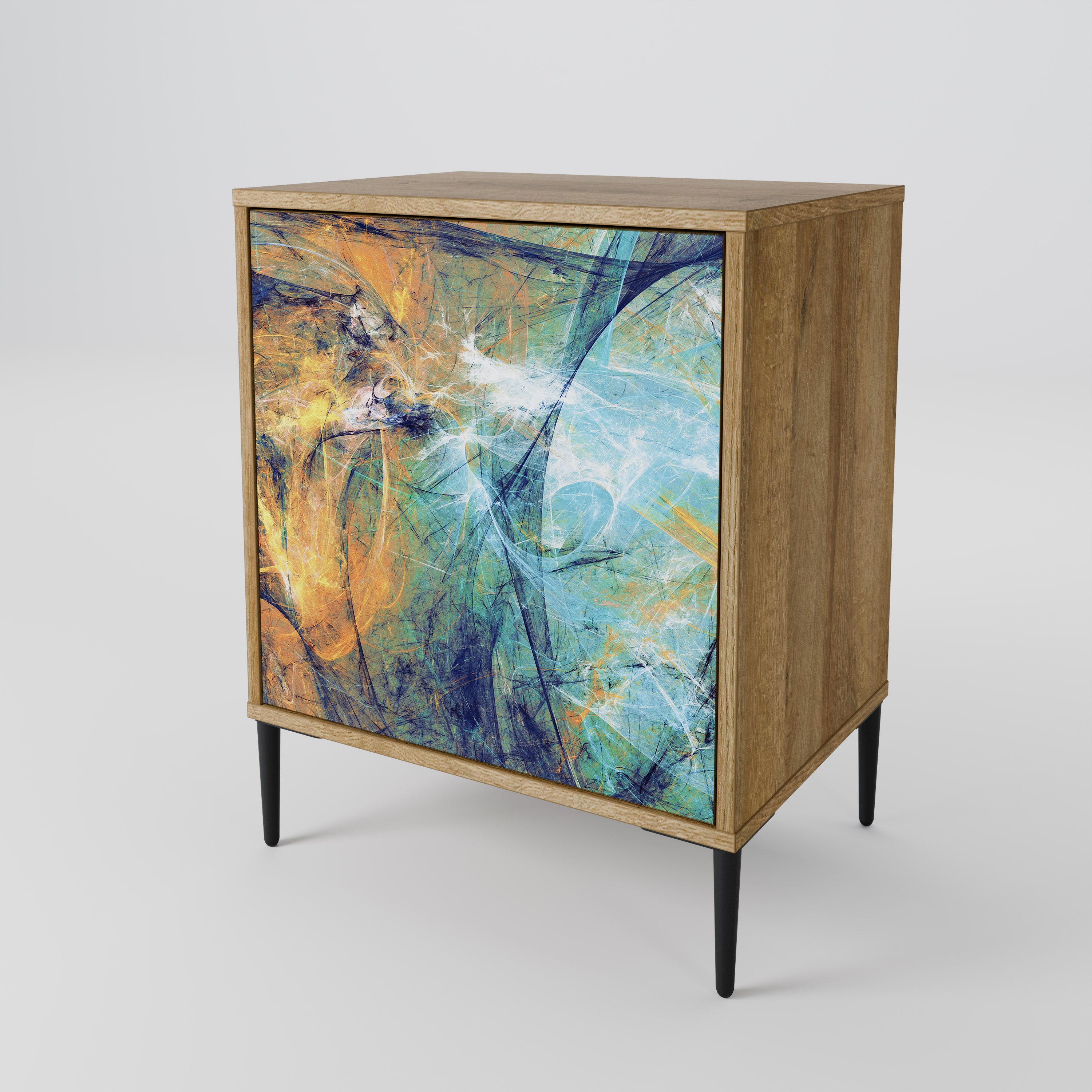 ABSTRACT THOUGHTS Sideboard mit 1 Tür in Eiche-Optik