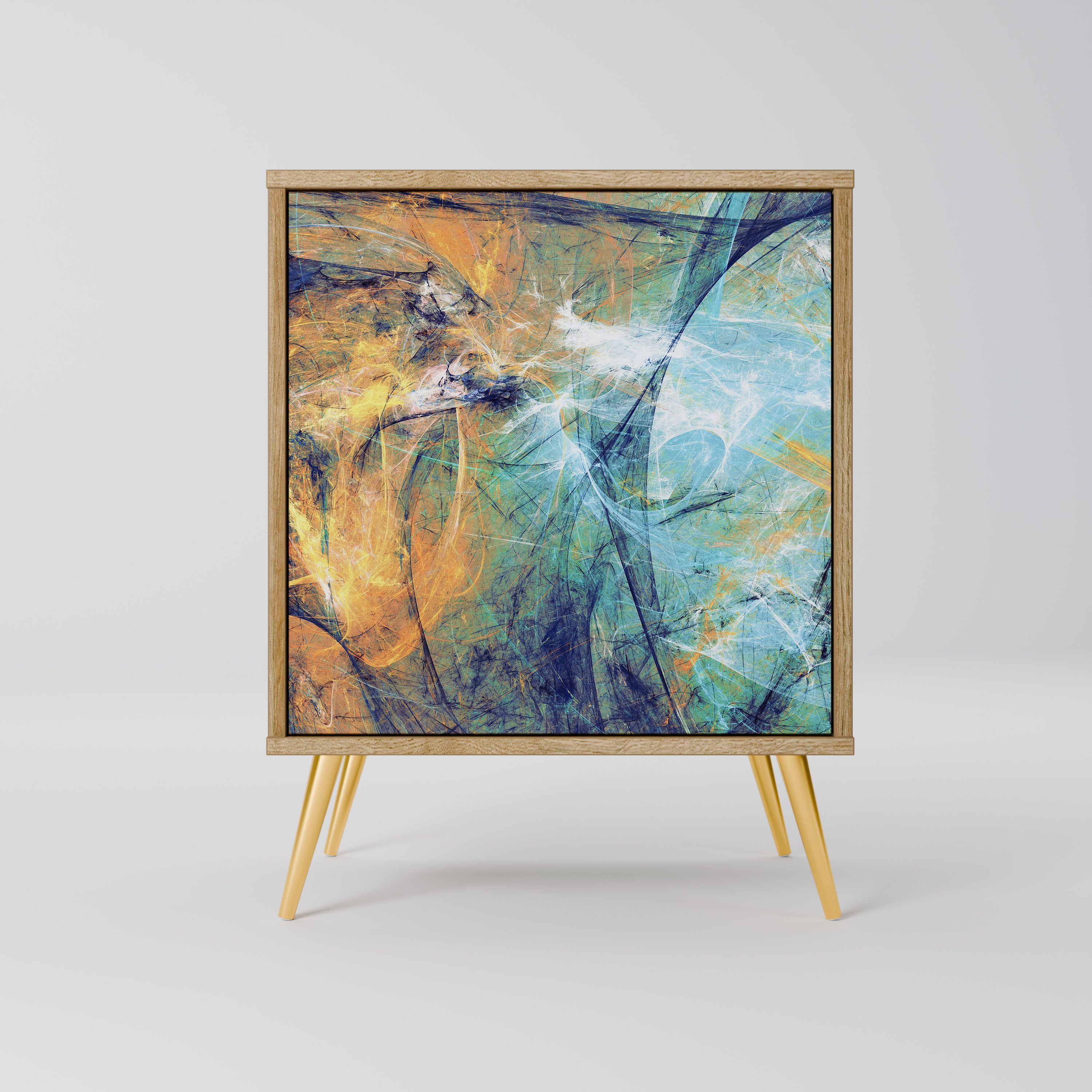 ABSTRACT THOUGHTS Sideboard mit 1 Tür in Eiche-Optik