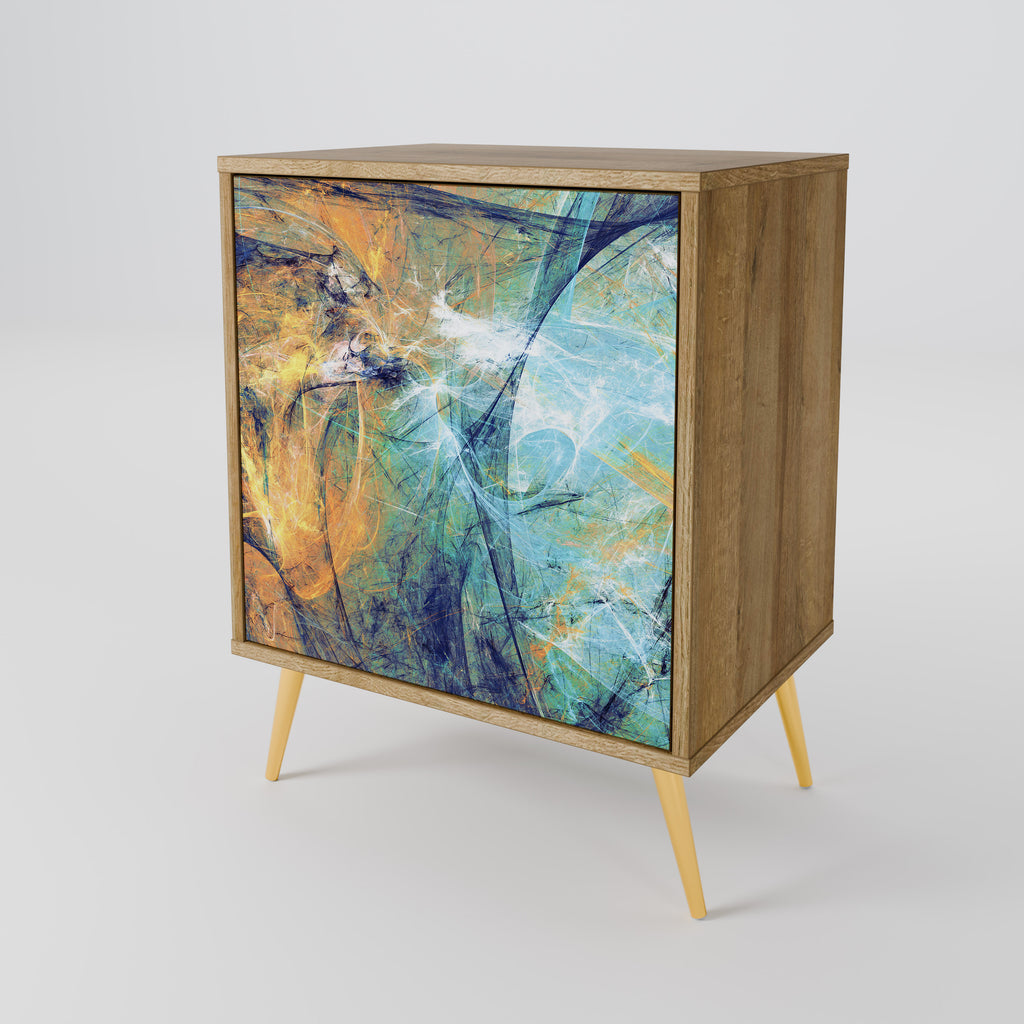 ABSTRACT THOUGHTS Sideboard mit 1 Tür in Eiche-Optik