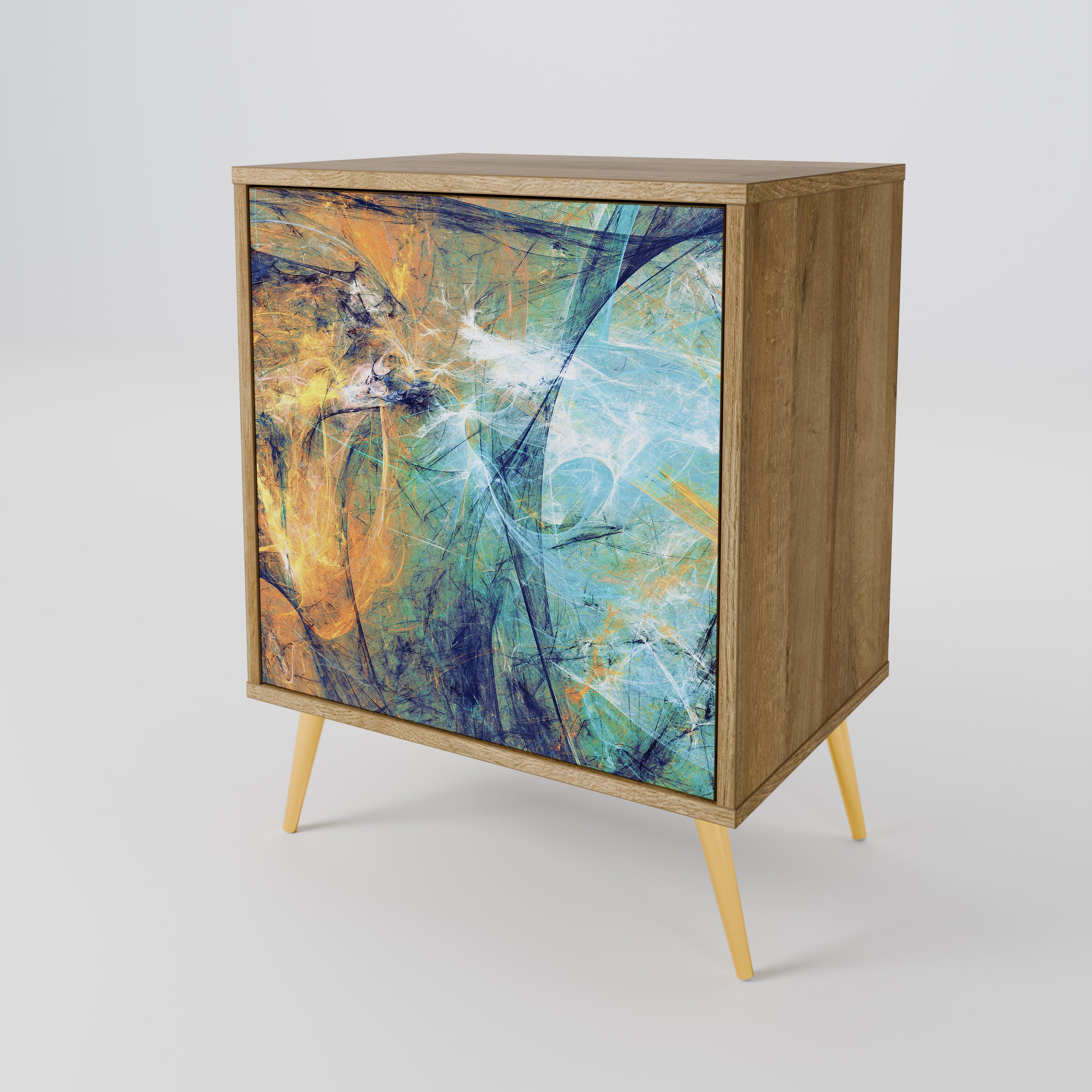 ABSTRACT THOUGHTS Sideboard mit 1 Tür in Eiche-Optik