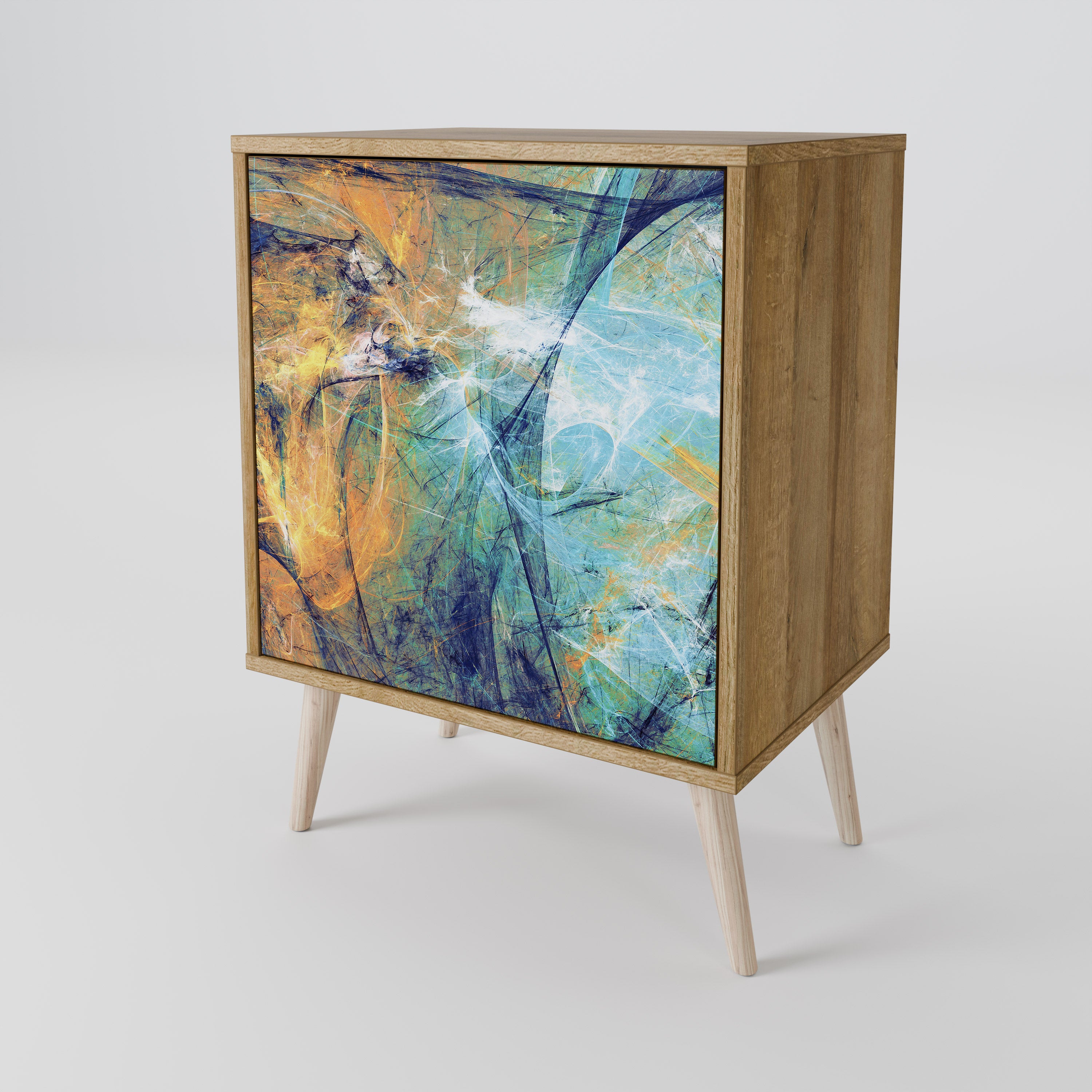 ABSTRACT THOUGHTS Sideboard mit 1 Tür in Eiche-Optik