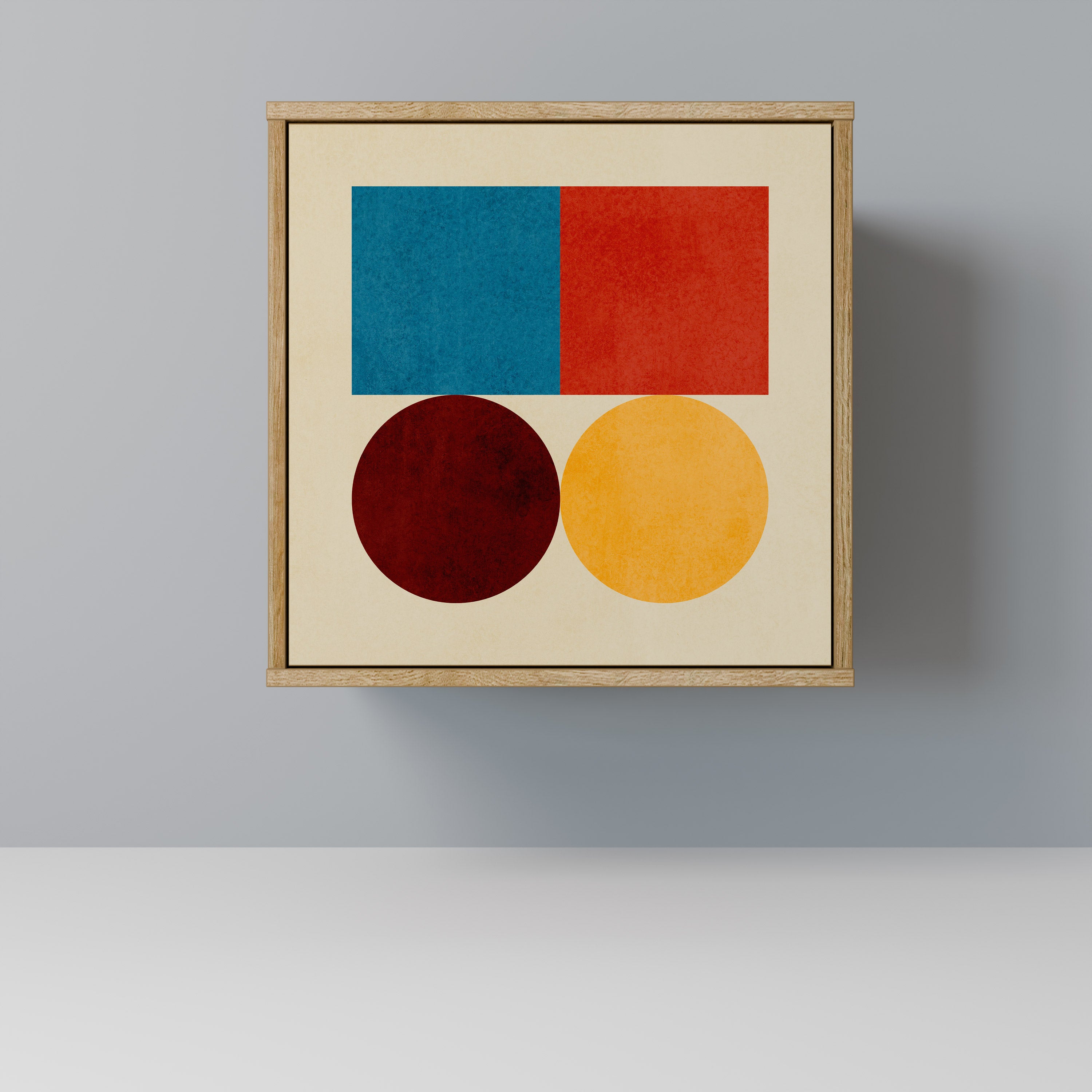 GEOMETRIC PUZZLE Sideboard mit 1 Tür in Eiche-Optik