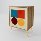 GEOMETRIC PUZZLE Sideboard mit 1 Tür in Eiche-Optik