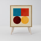 GEOMETRIC PUZZLE Sideboard mit 1 Tür in Eiche-Optik