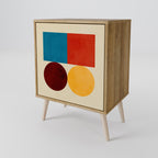GEOMETRIC PUZZLE Sideboard mit 1 Tür in Eiche-Optik