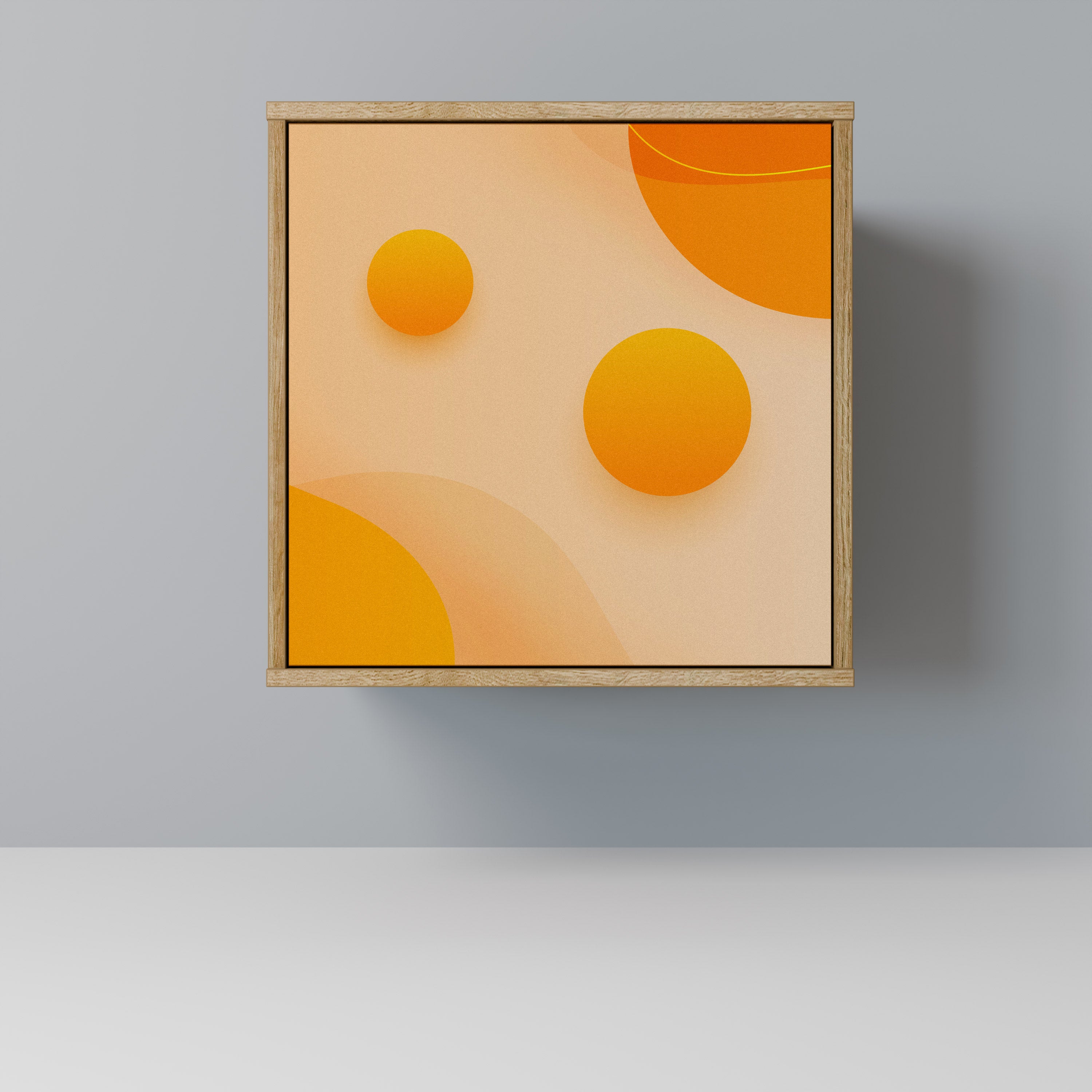 ORANGE ARRANGEMENT Sideboard mit 1 Tür in Eiche-Optik