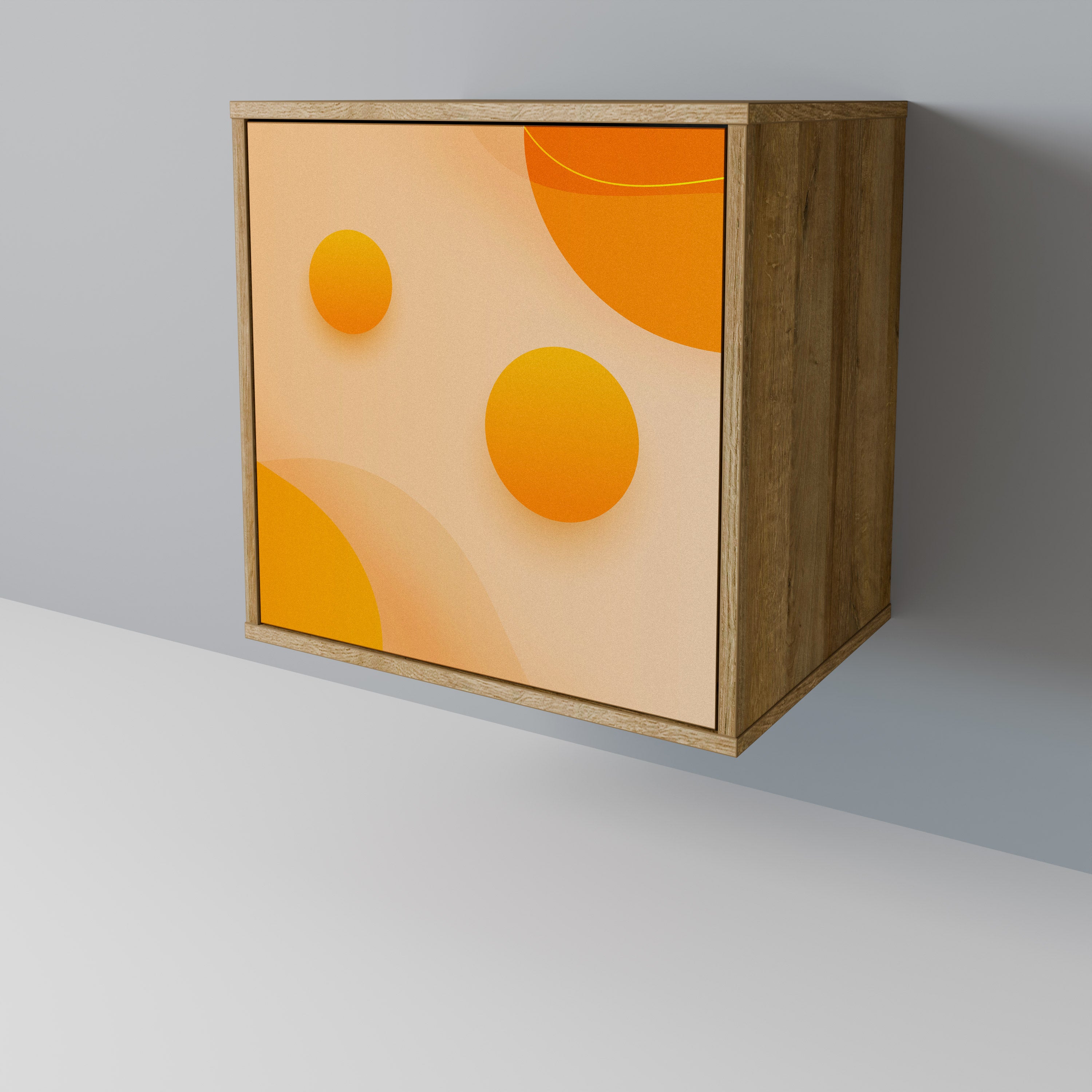 ORANGE ARRANGEMENT Sideboard mit 1 Tür in Eiche-Optik