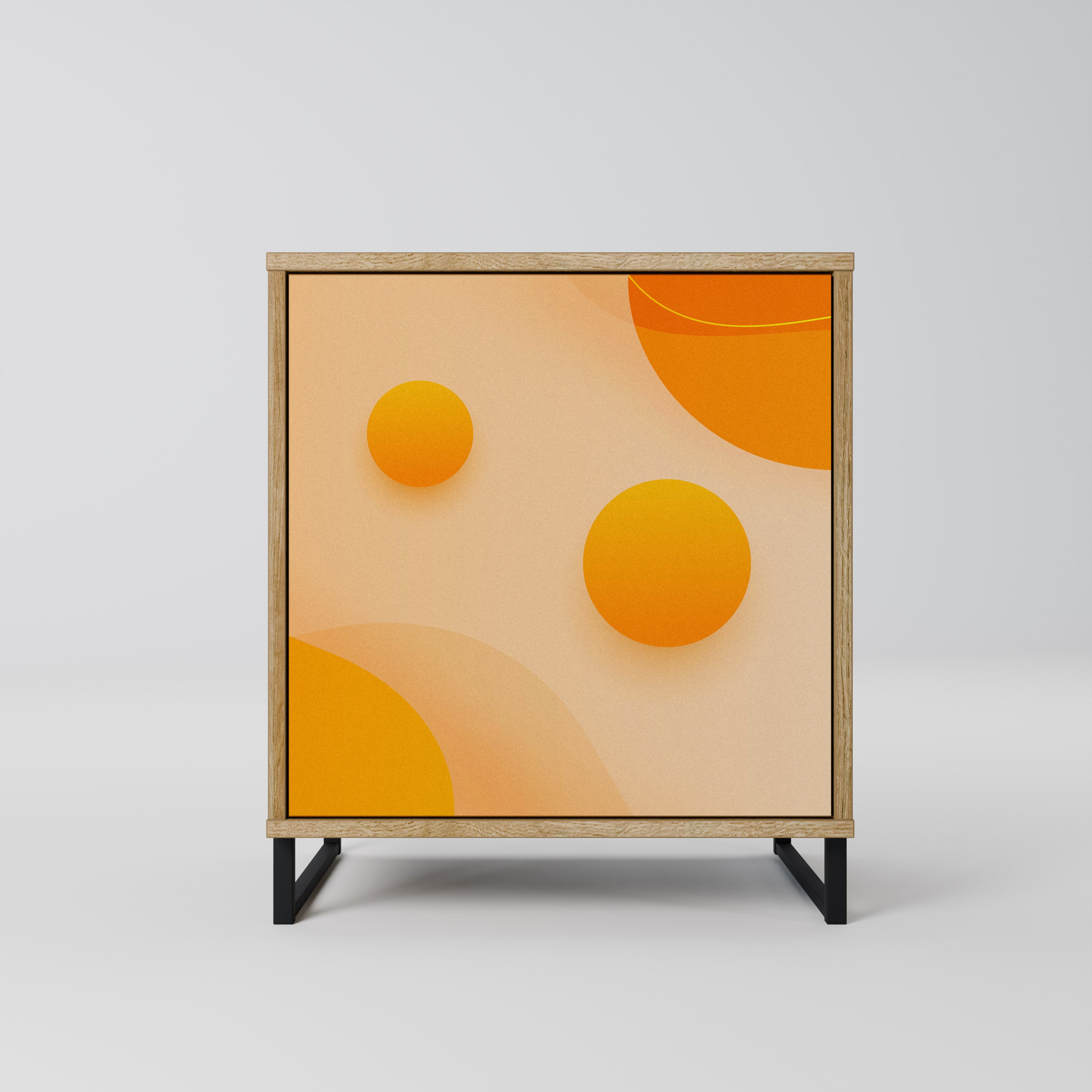 ORANGE ARRANGEMENT Sideboard mit 1 Tür in Eiche-Optik