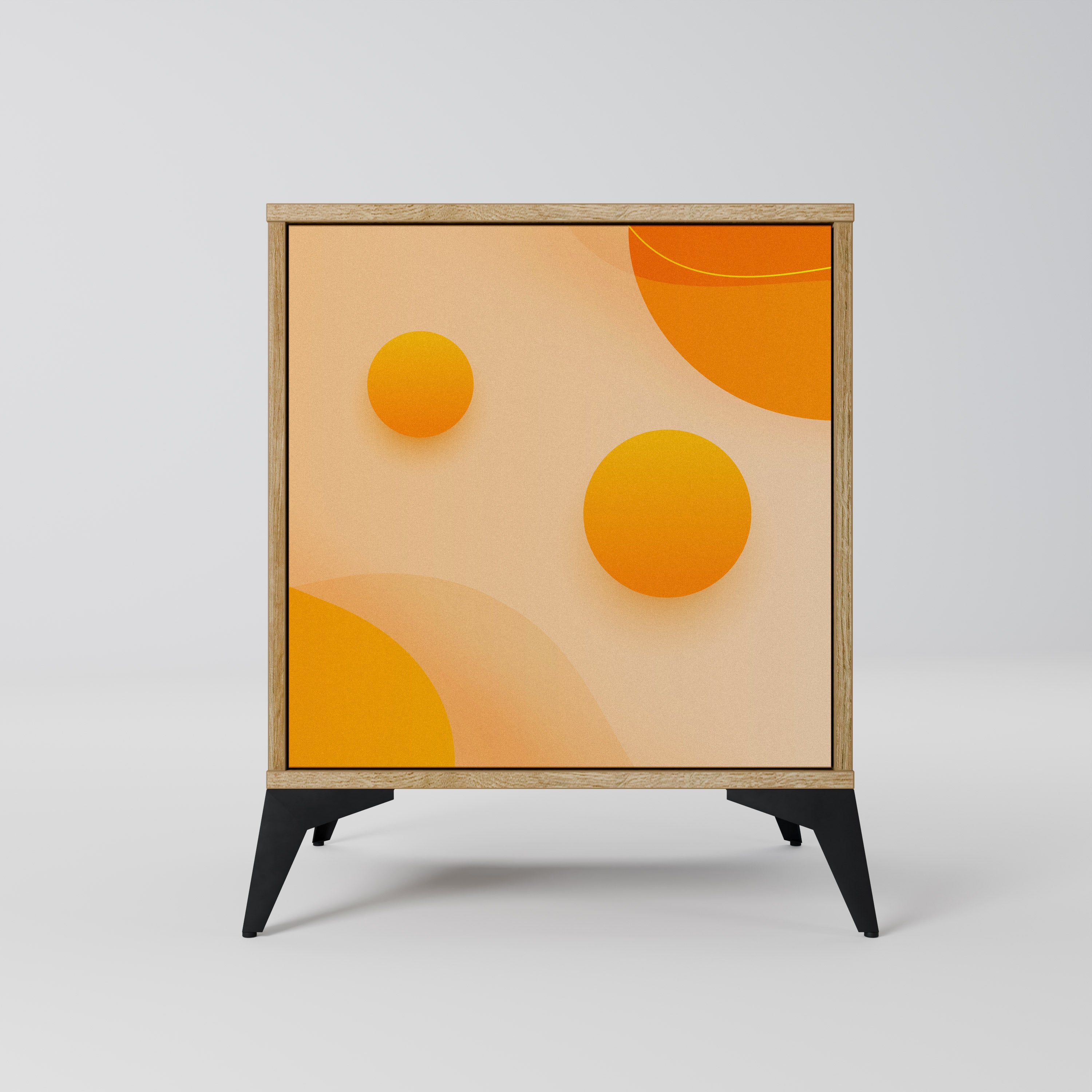 ORANGE ARRANGEMENT Sideboard mit 1 Tür in Eiche-Optik