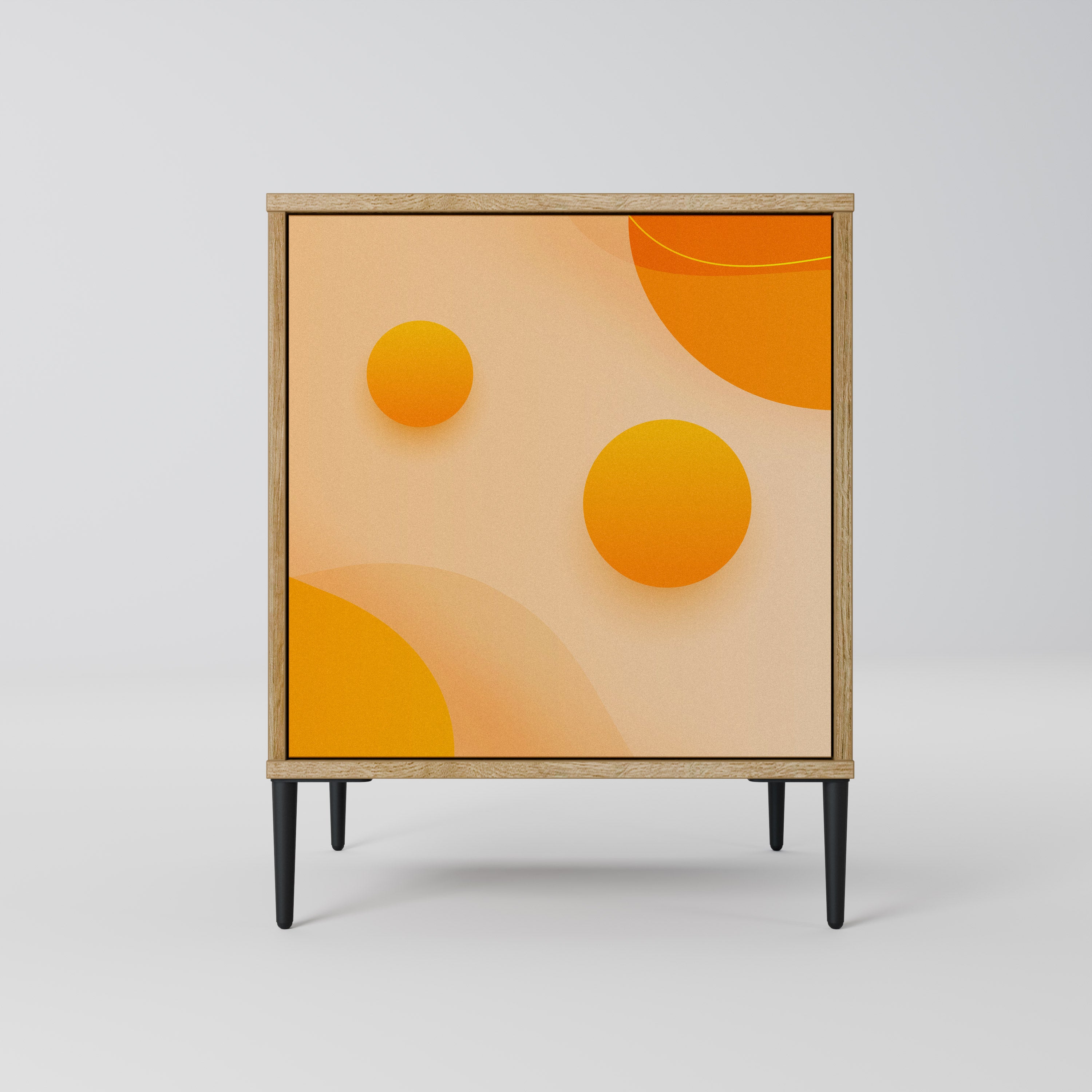 ORANGE ARRANGEMENT Sideboard mit 1 Tür in Eiche-Optik