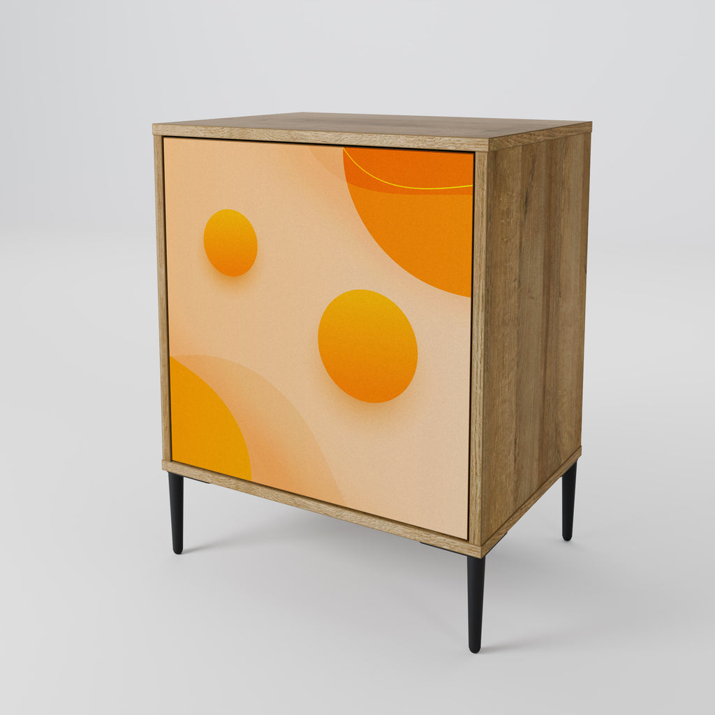 ORANGE ARRANGEMENT Sideboard mit 1 Tür in Eiche-Optik