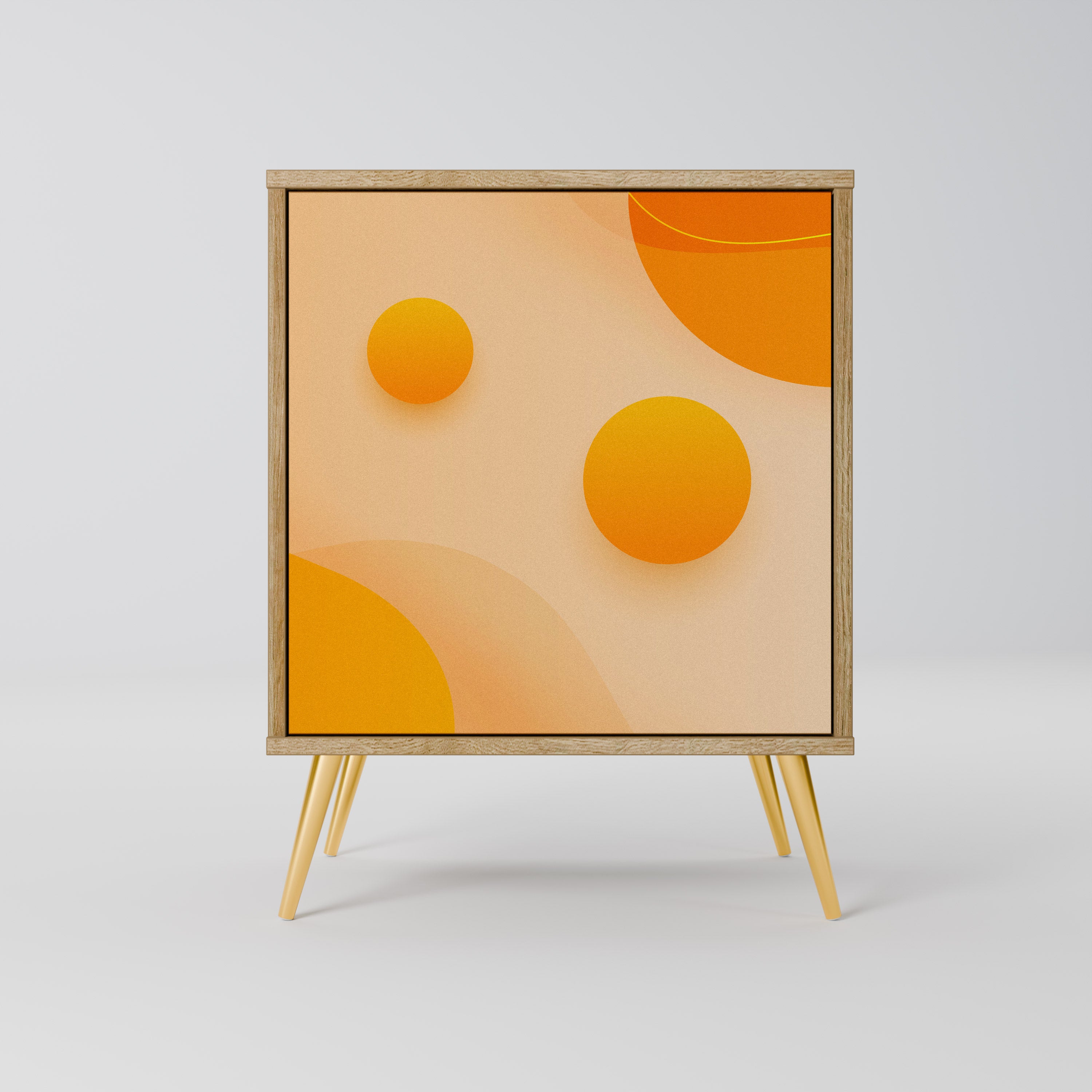 ORANGE ARRANGEMENT Sideboard mit 1 Tür in Eiche-Optik