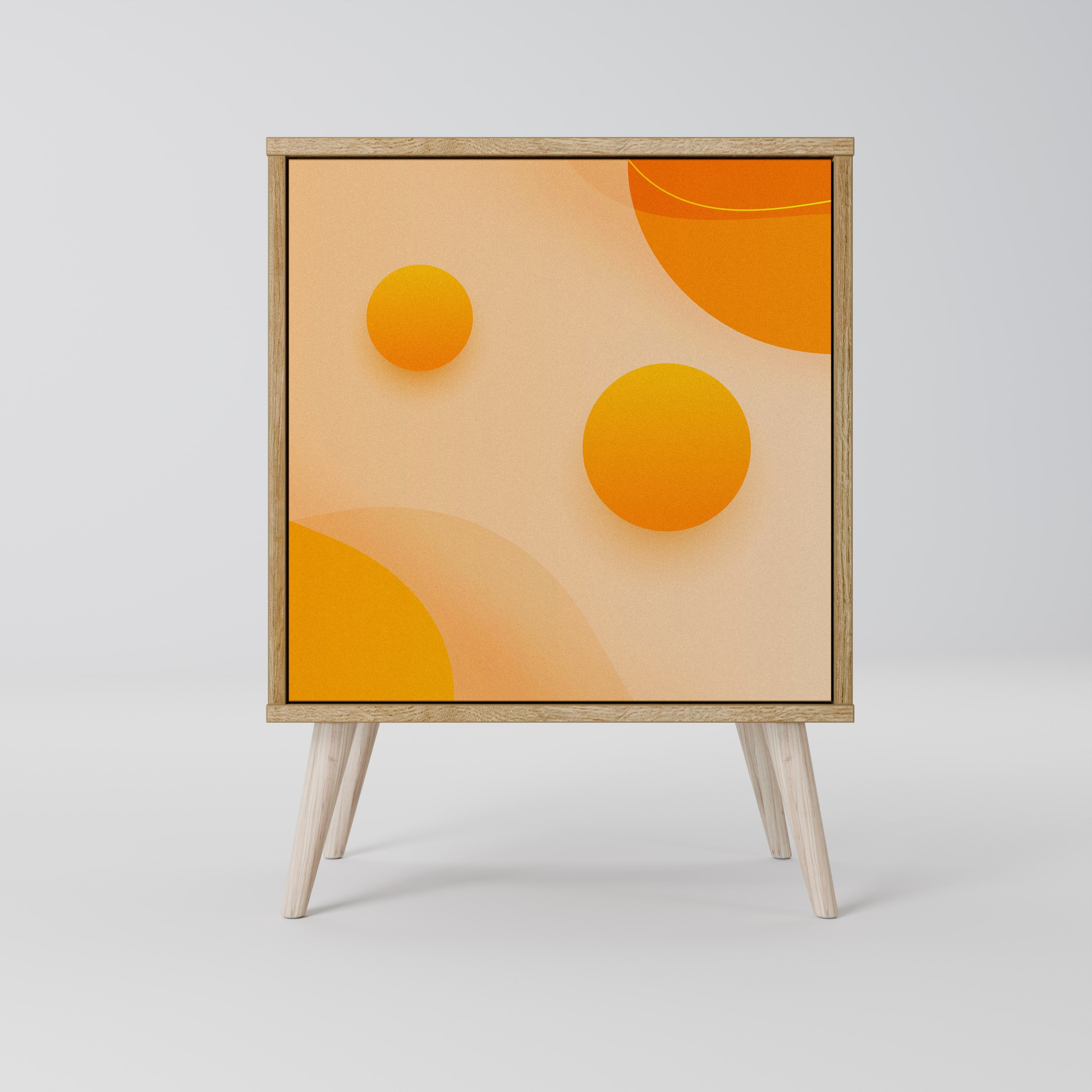 ORANGE ARRANGEMENT Sideboard mit 1 Tür in Eiche-Optik