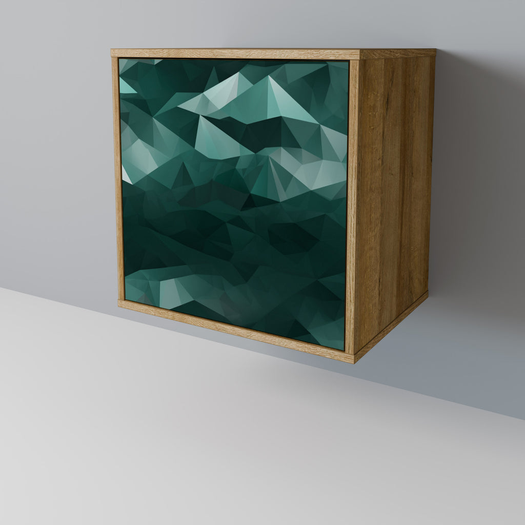 POLYGONAL FLOATING Sideboard mit 1 Tür in Eiche-Optik