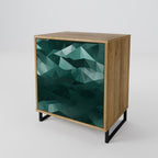 POLYGONAL FLOATING Sideboard mit 1 Tür in Eiche-Optik