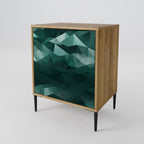 POLYGONAL FLOATING Sideboard mit 1 Tür in Eiche-Optik