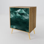 POLYGONAL FLOATING Sideboard mit 1 Tür in Eiche-Optik