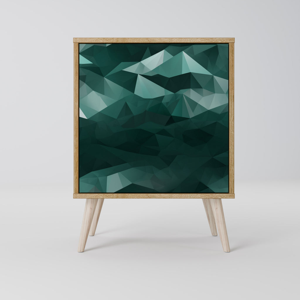 POLYGONAL FLOATING Sideboard mit 1 Tür in Eiche-Optik
