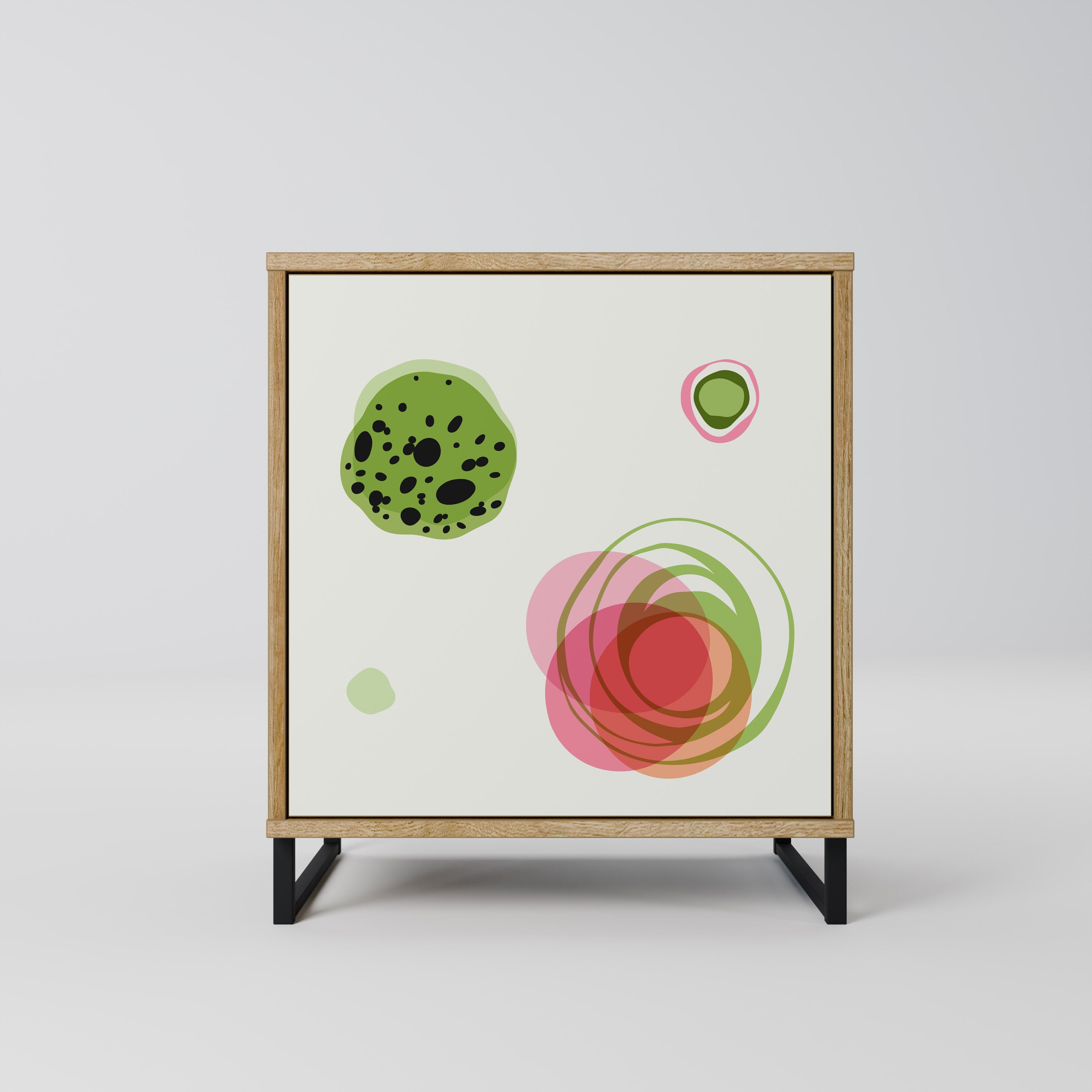 COLORFUL COSMOS Sideboard mit 1 Tür in Eiche-Optik
