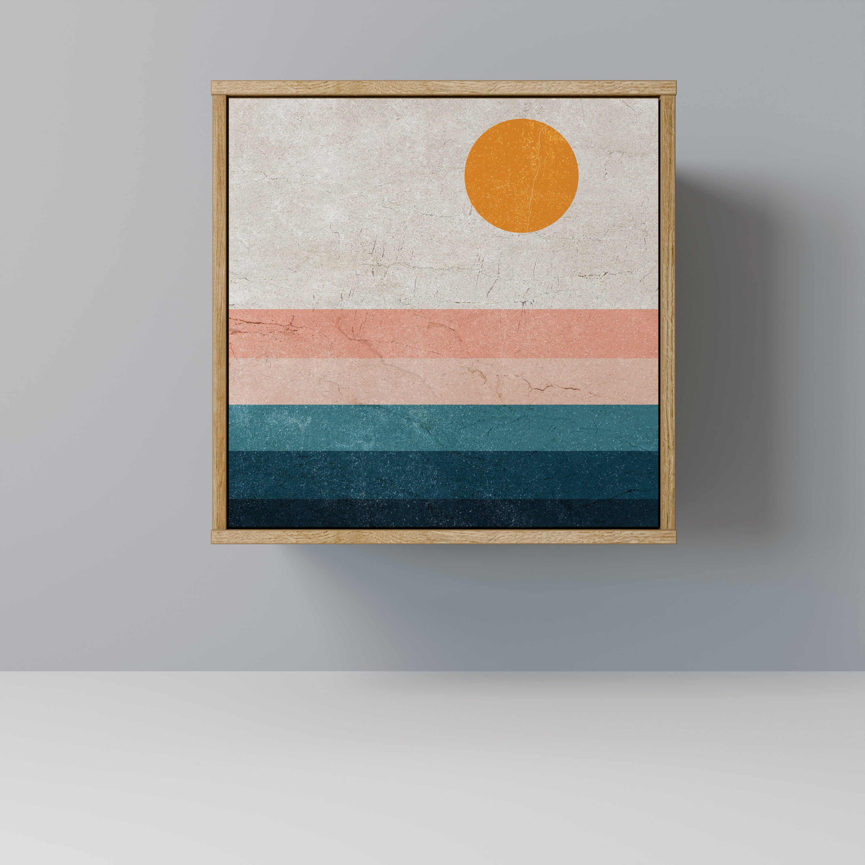 TWO HALVES Sideboard mit 1 Tür in Eiche-Optik