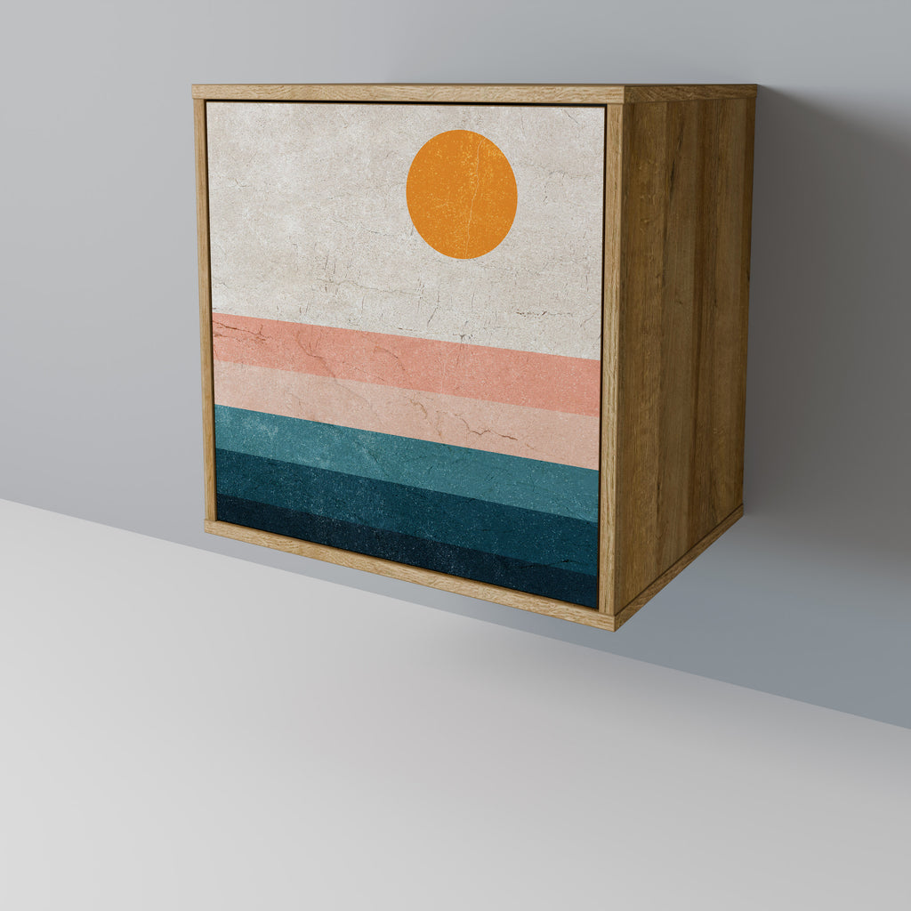 TWO HALVES Sideboard mit 1 Tür in Eiche-Optik