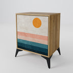 TWO HALVES Sideboard mit 1 Tür in Eiche-Optik