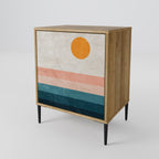 TWO HALVES Sideboard mit 1 Tür in Eiche-Optik