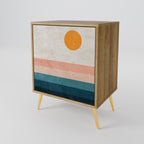 TWO HALVES Sideboard mit 1 Tür in Eiche-Optik