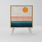 TWO HALVES Sideboard mit 1 Tür in Eiche-Optik