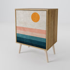 TWO HALVES Sideboard mit 1 Tür in Eiche-Optik