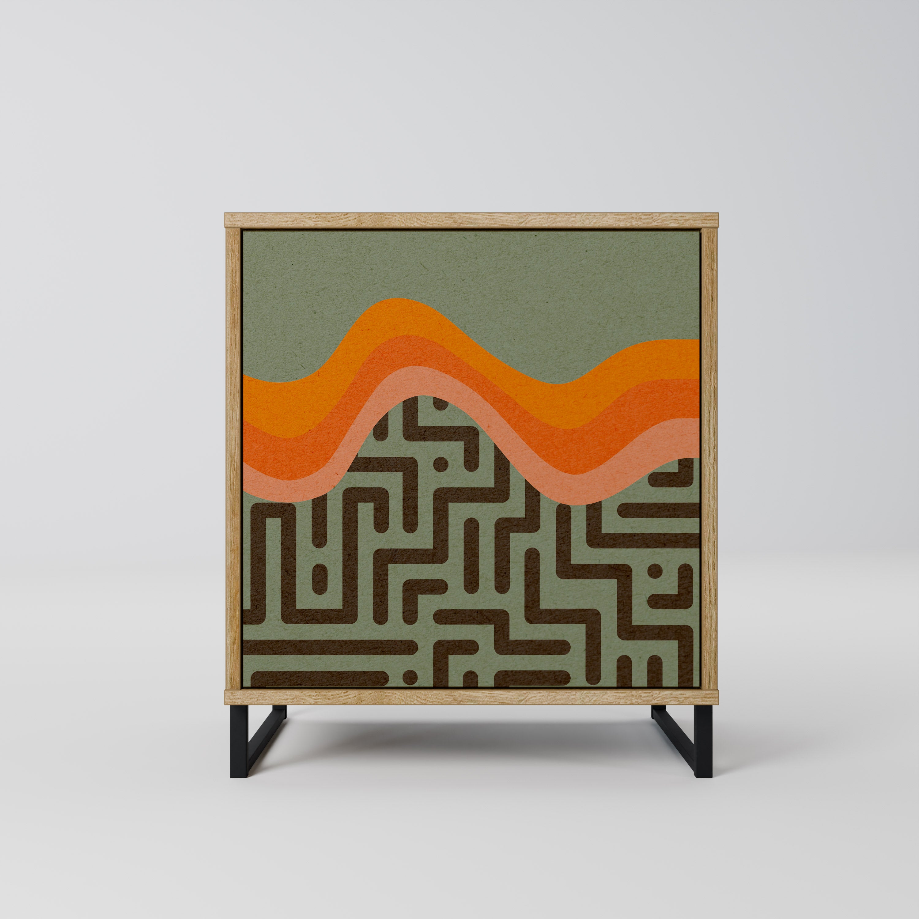 SIMPLE SOLUTIONS Sideboard mit 1 Tür in Eiche-Optik