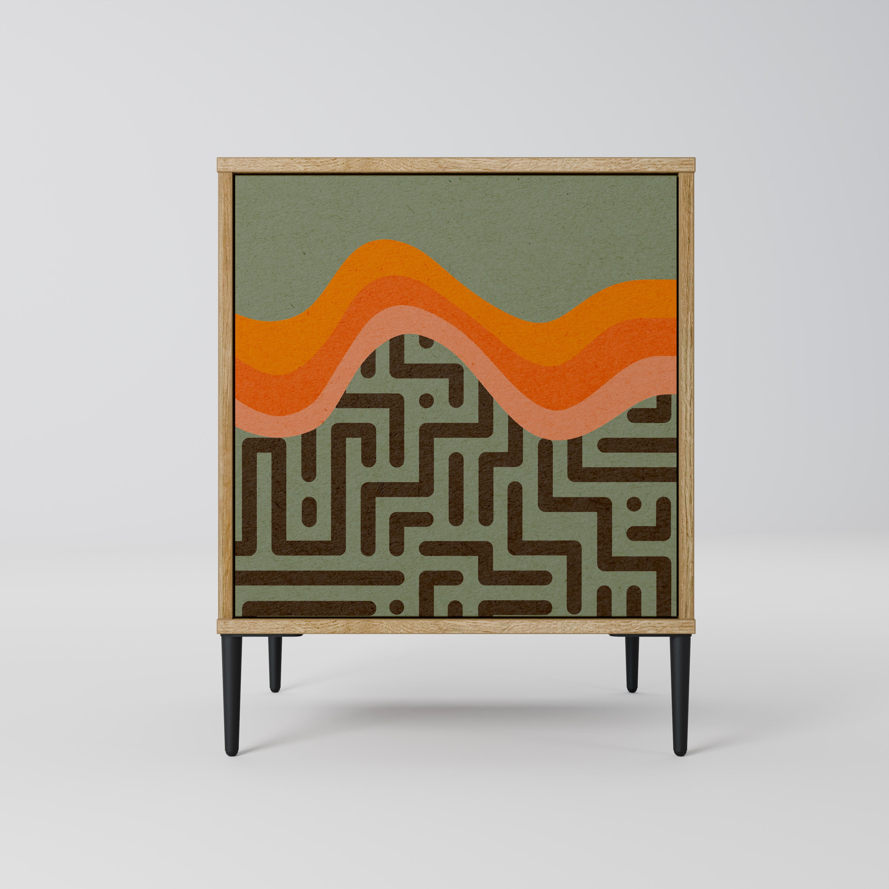 SIMPLE SOLUTIONS Sideboard mit 1 Tür in Eiche-Optik