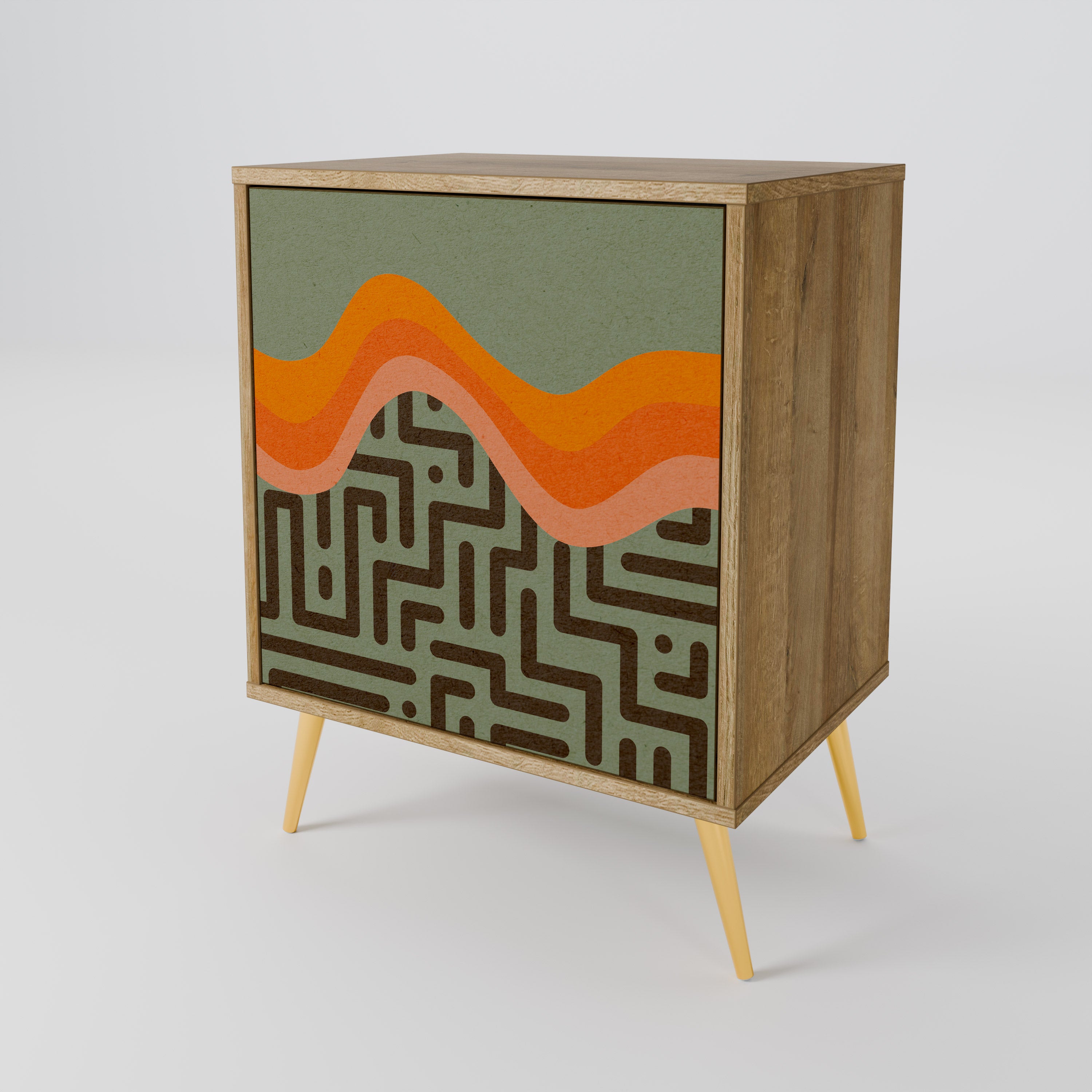 SIMPLE SOLUTIONS Sideboard mit 1 Tür in Eiche-Optik