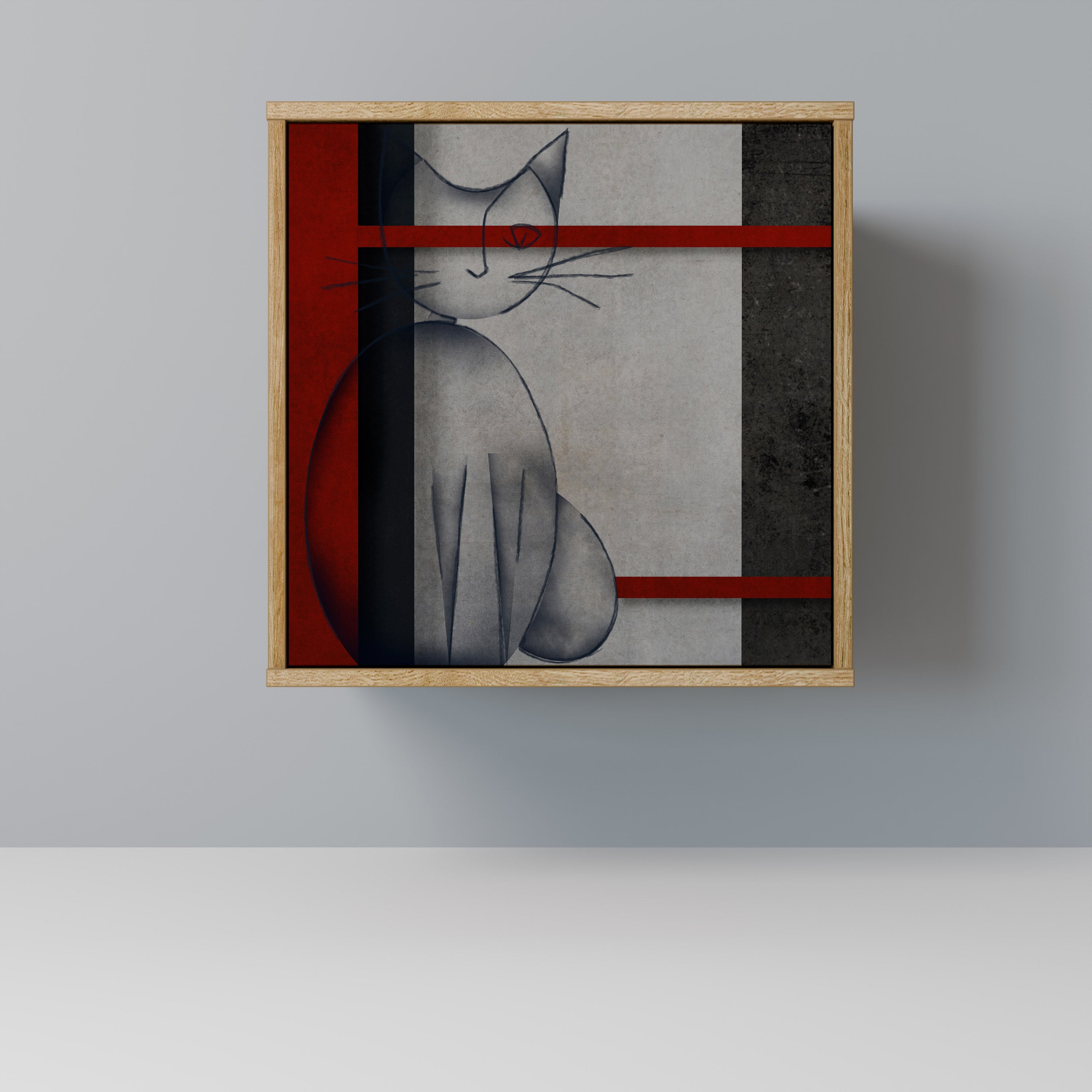 GRAY FIGURES Sideboard mit 1 Tür in Eiche-Optik