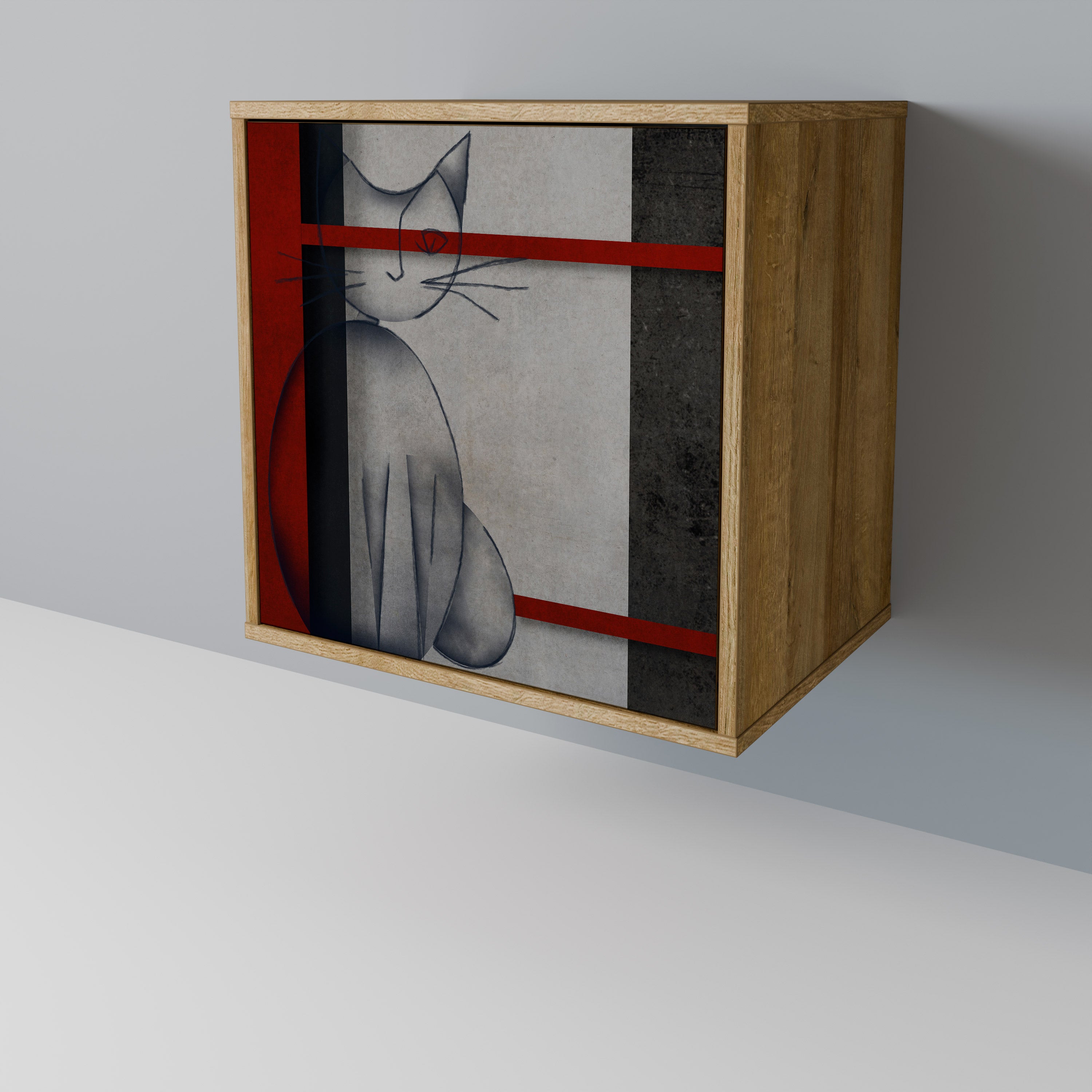 GRAY FIGURES Sideboard mit 1 Tür in Eiche-Optik