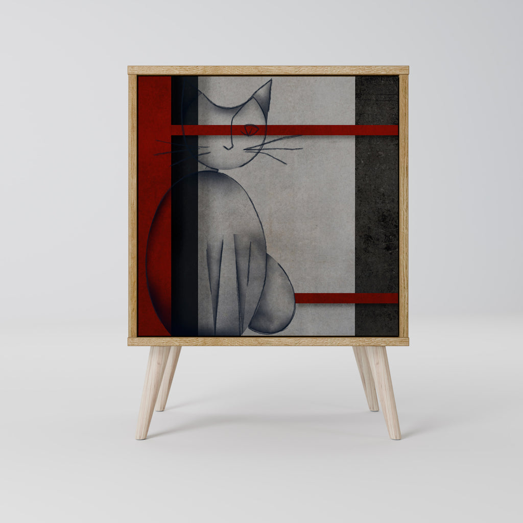 GRAY FIGURES Sideboard mit 1 Tür in Eiche-Optik