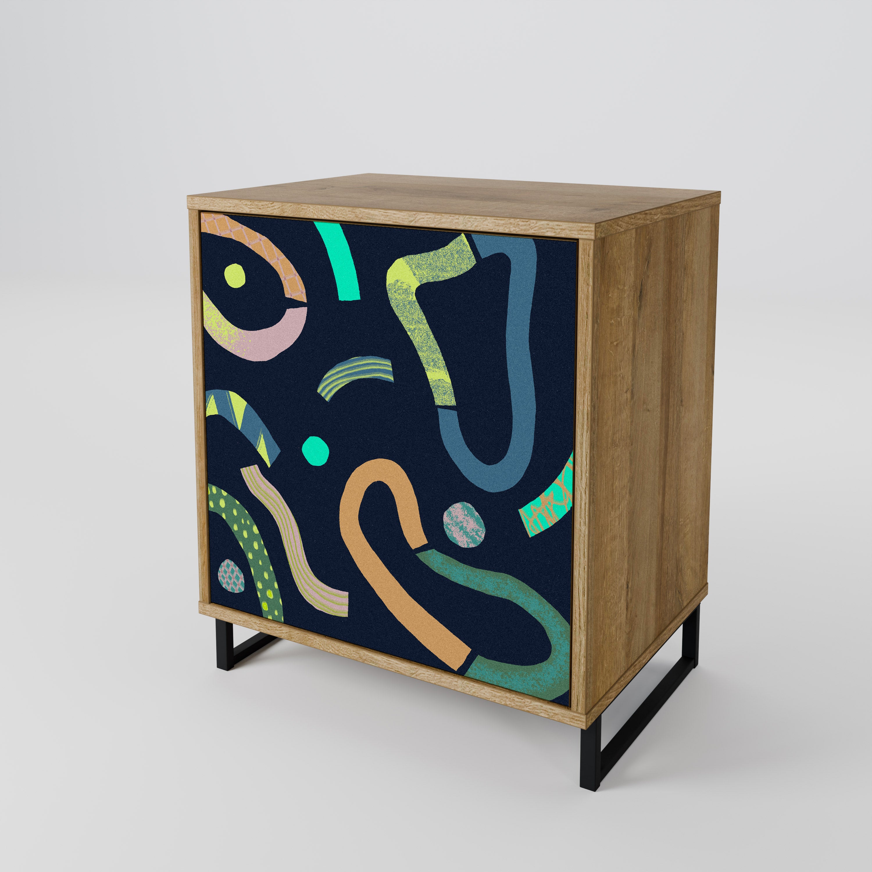 CONTRAST DANCE Sideboard mit 1 Tür in Eiche-Optik