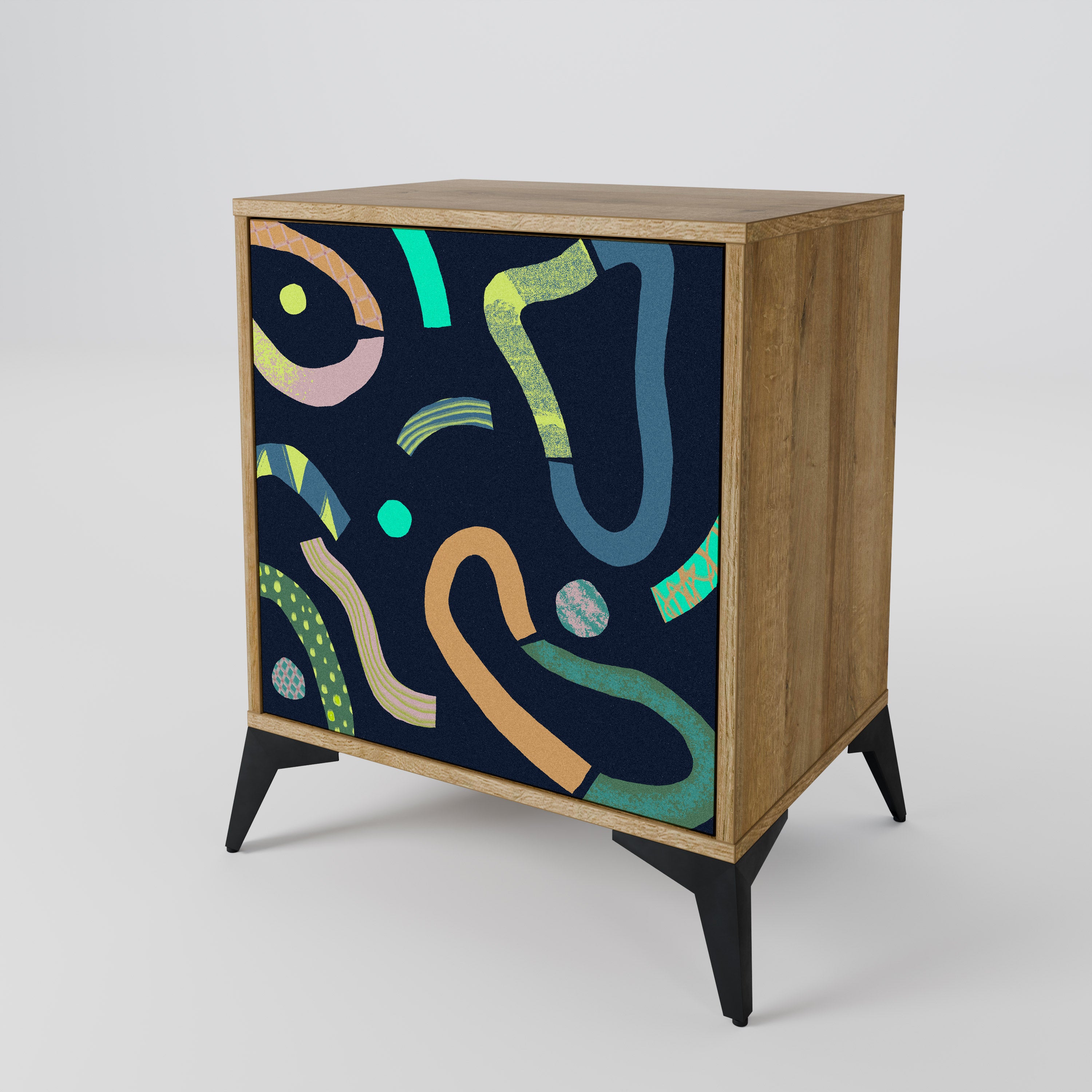 CONTRAST DANCE Sideboard mit 1 Tür in Eiche-Optik