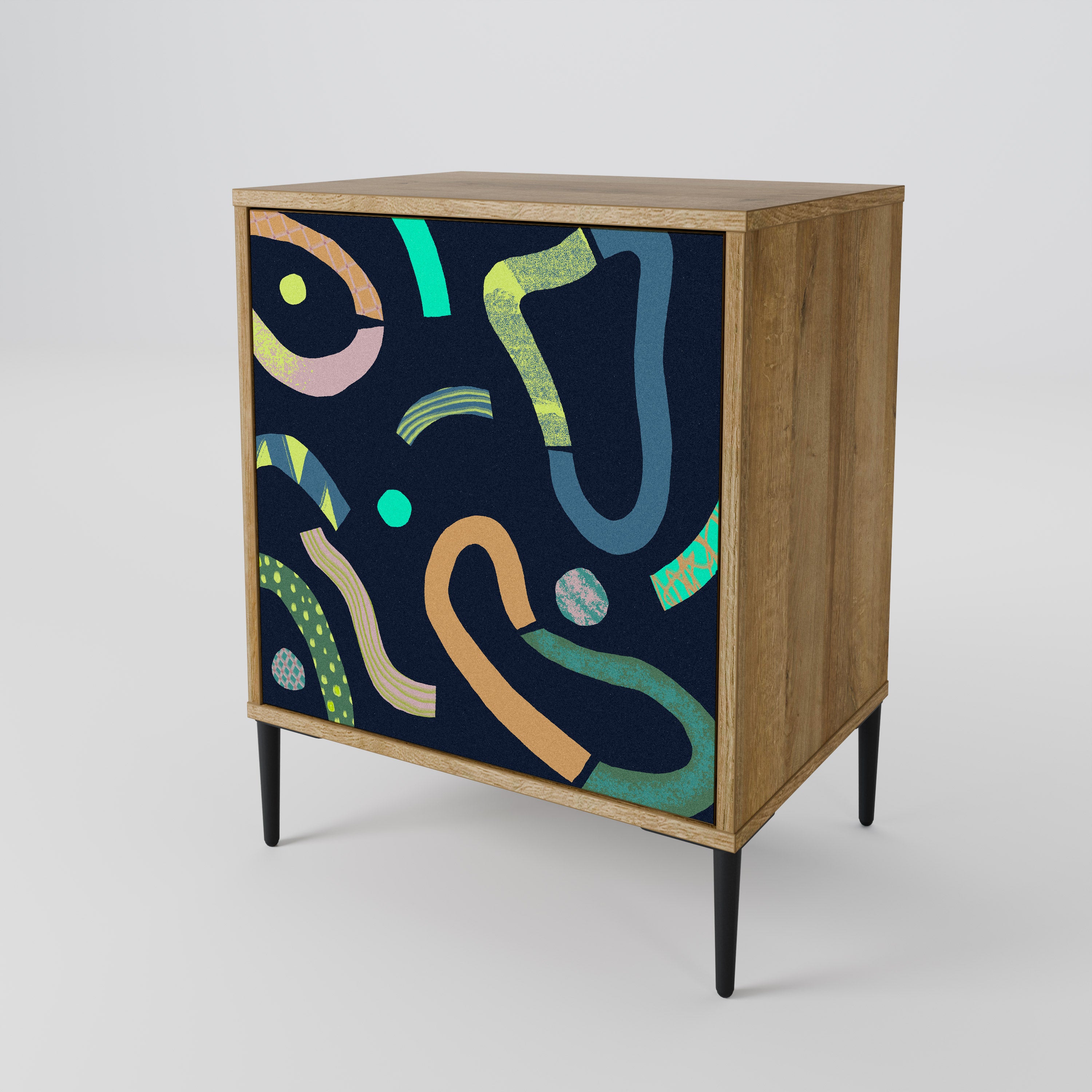 CONTRAST DANCE Sideboard mit 1 Tür in Eiche-Optik