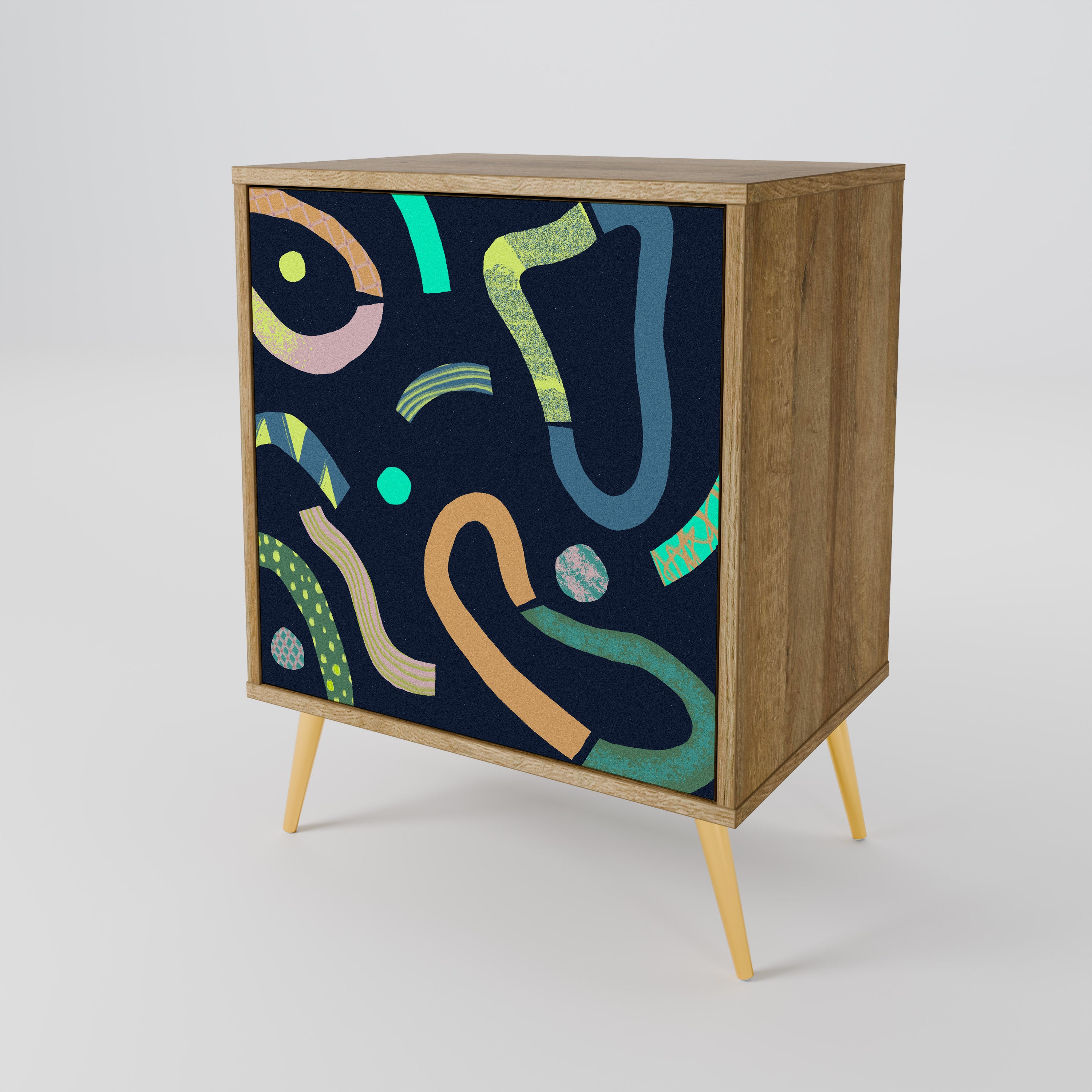 CONTRAST DANCE Sideboard mit 1 Tür in Eiche-Optik