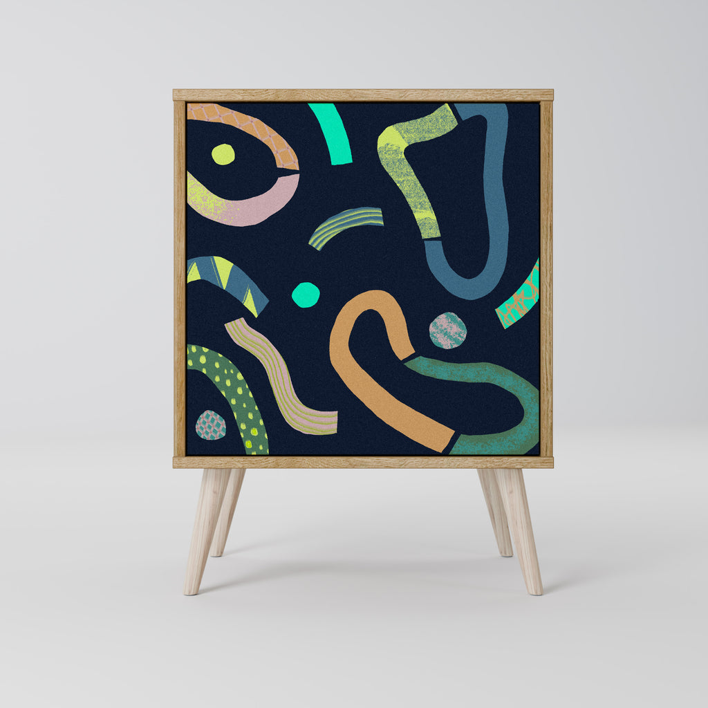 CONTRAST DANCE Sideboard mit 1 Tür in Eiche-Optik