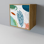 BOTANICAL HURRICANE Sideboard mit 1 Tür in Eiche-Optik