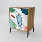BOTANICAL HURRICANE Sideboard mit 1 Tür in Eiche-Optik